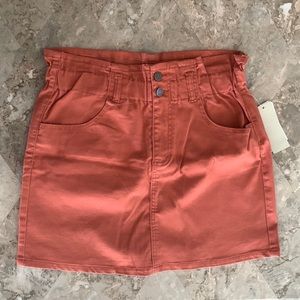 Burnt orange skirt